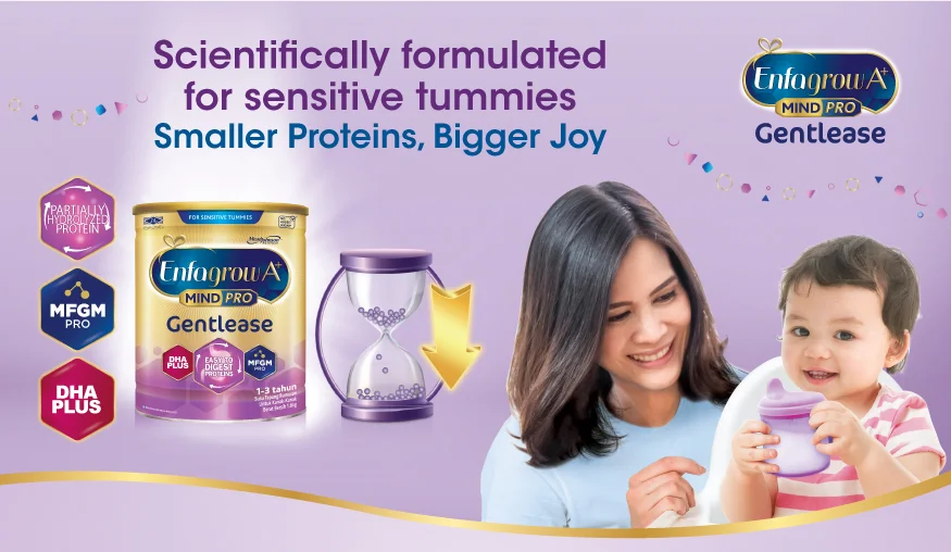 Scientifically formulated for sensitive tummies. Smaller Proteins, Bigger Joy